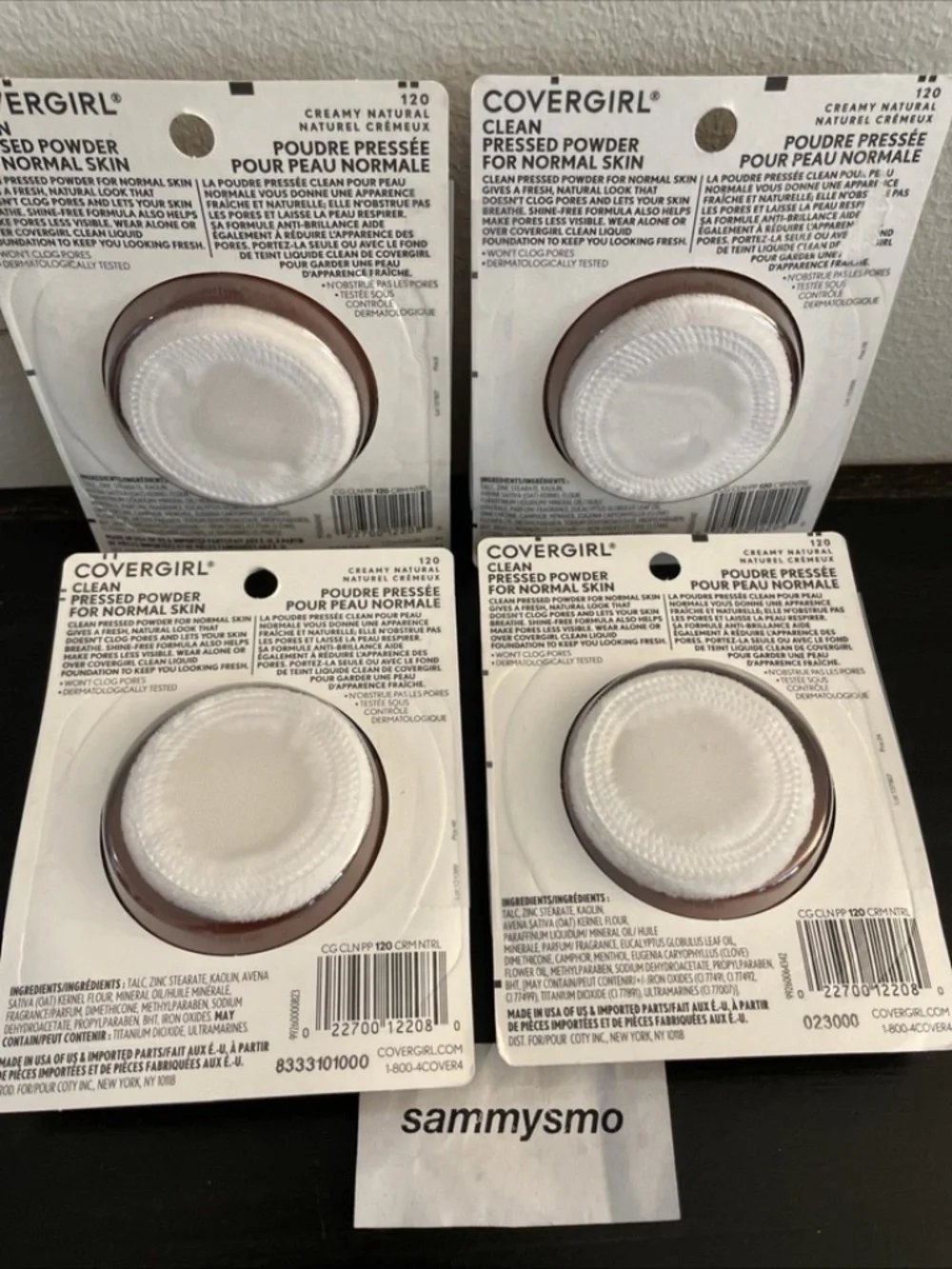 Covergirl Clean Pressed Powder 120 Creamy Natural Original Talc x4
